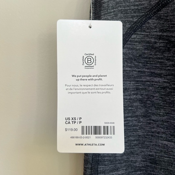 NWT Athleta Polartec Power Stretch Flare Pants in Charcoal Grey Heather, size XS - Picture 6 of 9